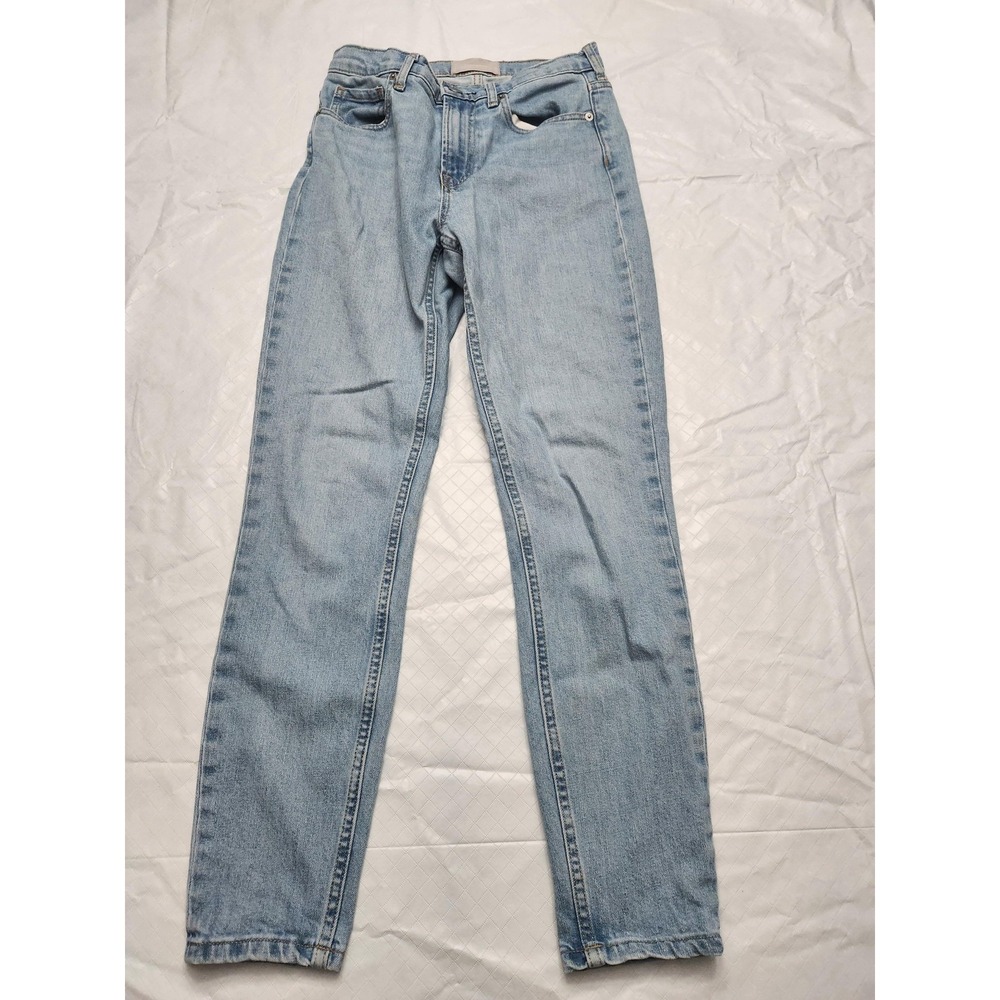 Everlane Jeans Womens 26 Light‎ Wash Blue Straight Leg Mid Rise Stretch Denim